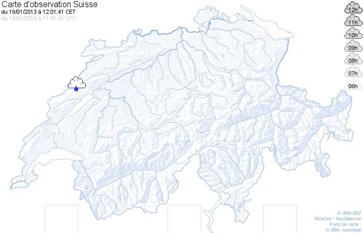 Carte d'observation en temps rel