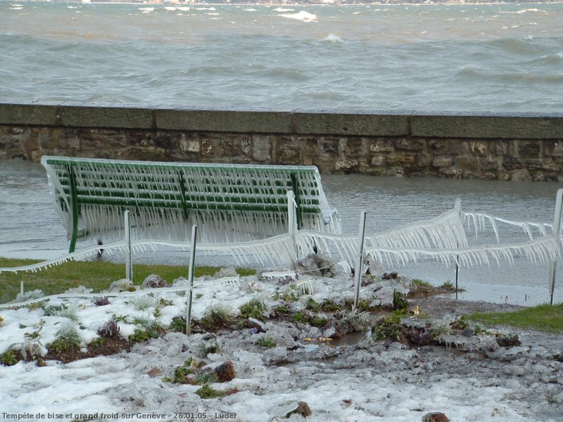 Tempte de bise glaciale du 26 janvier 2005